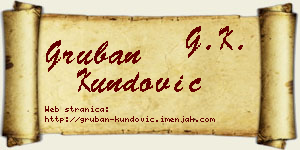 Gruban Kundović vizit kartica